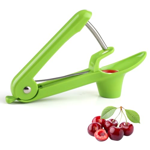 Arvoni Kirschentkerner, Kirschkernentferner aus Edelstahl, Kirschentsteiner mit Ergonomisch Geformtem Griff, Entkerner Kirschen Manueller, Tragbarer Obstentkerner für Kirschen Oliven Obstbeere von Arvoni