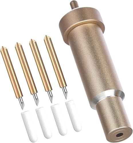 Arvoni Premium Feinschnittklinge mit Gehäuse - Ersatzklingen für Cricut Explore Air/Air 2 - Hochpräzise Gold-Klingen für präzises Schneiden von Arvoni
