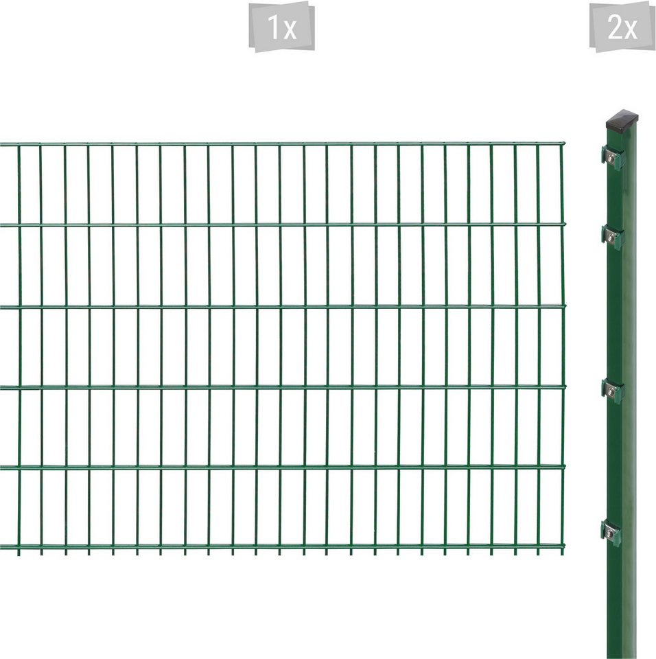 Arvotec Doppelstabmattenzaun EXCLUSIVE 103 zum Einbetonieren, (Set), Zaunhöhe 103 cm, Zaunlänge 2 - 60 m von Arvotec