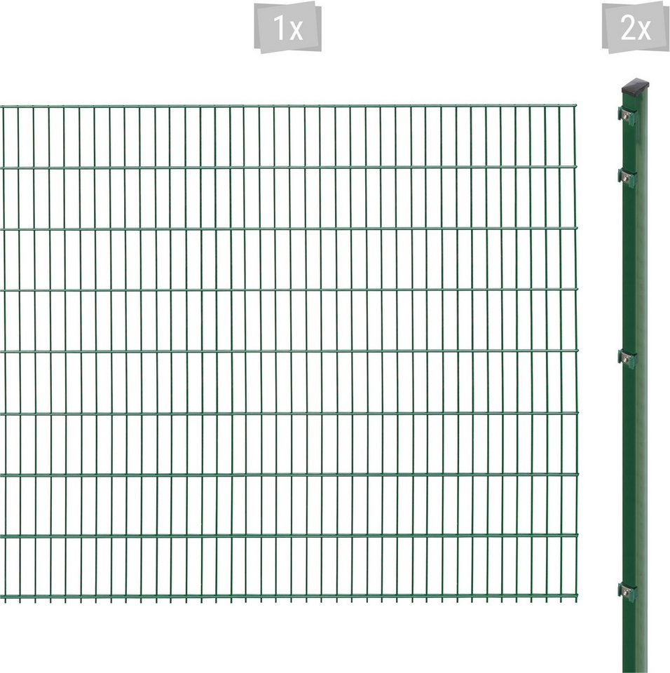 Arvotec Doppelstabmattenzaun EXCLUSIVE 163 zum Einbetonieren, (Set), Zaunhöhe 163 cm, Zaunlänge 2 - 60 m von Arvotec