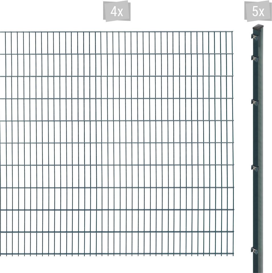 Arvotec Doppelstabmattenzaun EXCLUSIVE 203 zum Einbetonieren, (Set), Zaunhöhe 203 cm, Zaunlänge 2 - 60 m von Arvotec