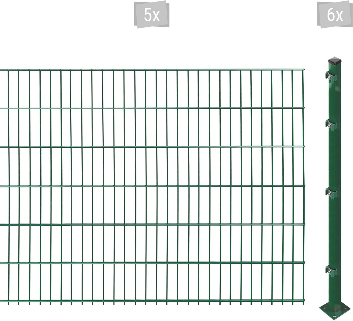 Arvotec Doppelstabmattenzaun ESSENTIAL 123 zum Aufschrauben, (Set), Zaunhöhe 123 cm, Zaunlänge 2 - 60 m von Arvotec