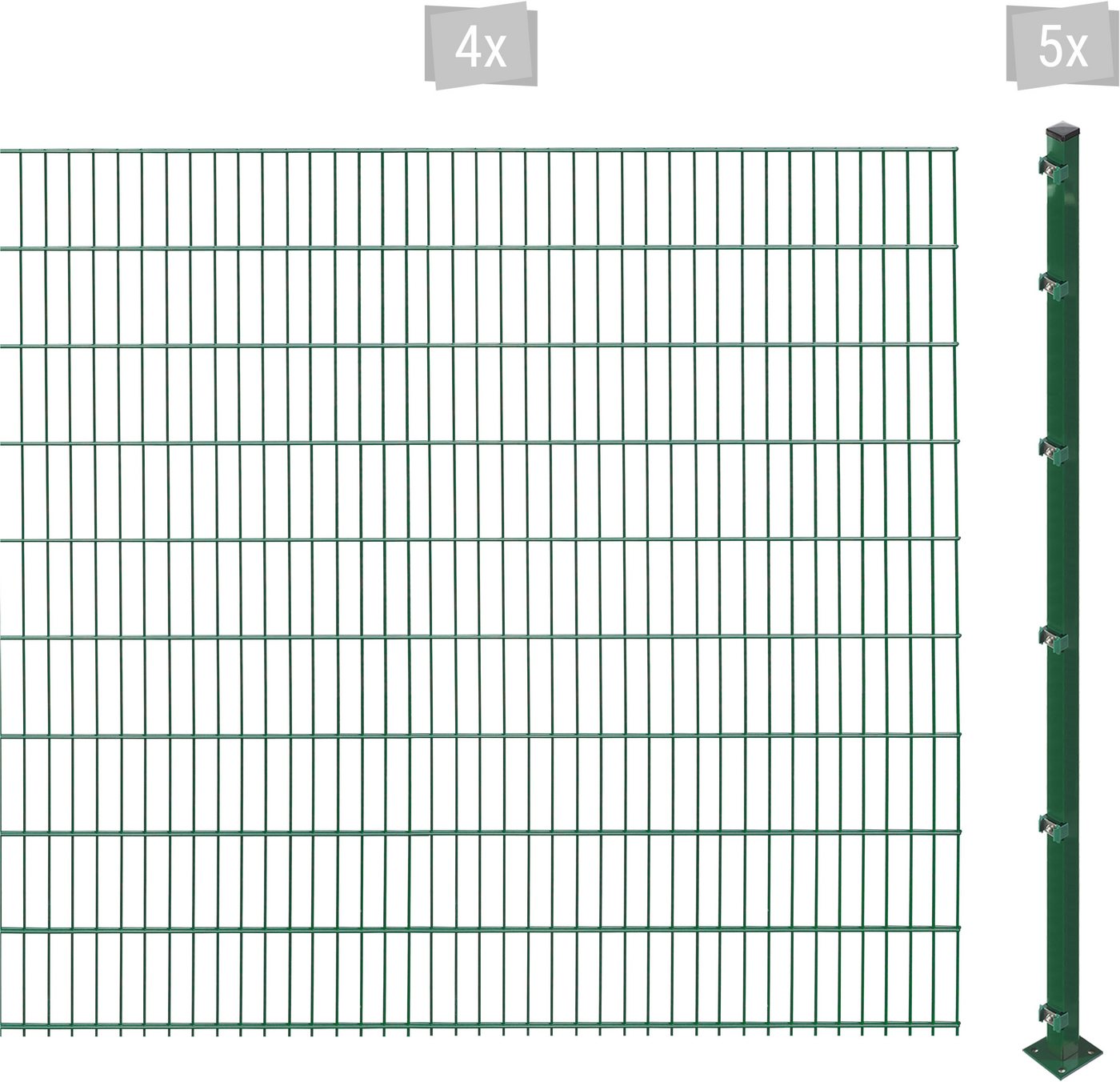 Arvotec Doppelstabmattenzaun ESSENTIAL 183 zum Aufschrauben, (Set), Zaunhöhe 183 cm, Zaunlänge 2 - 60 m von Arvotec