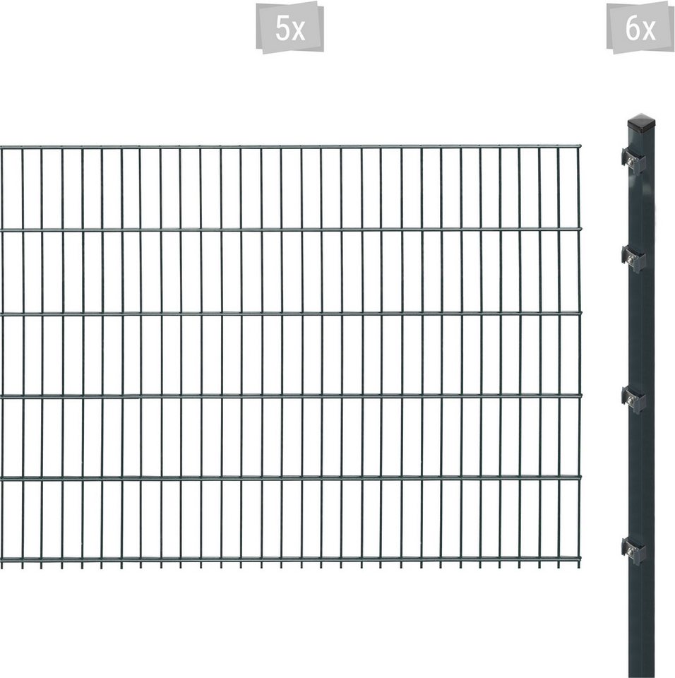 Arvotec Doppelstabmattenzaun ESSENTIAL 103 zum Einbetonieren, (Set), Zaunhöhe 103 cm, Zaunlänge 2 - 60 m von Arvotec