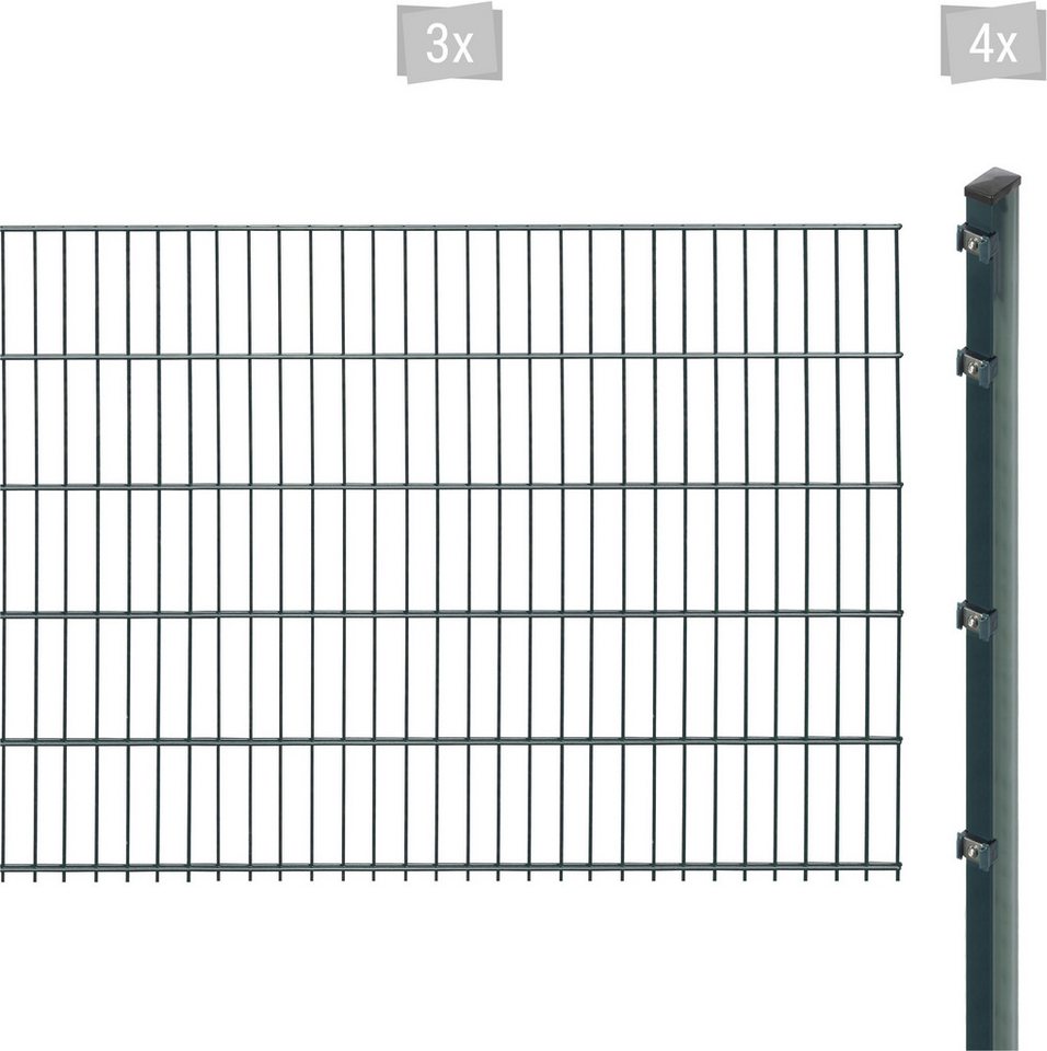 Arvotec Doppelstabmattenzaun EXCLUSIVE 103 zum Einbetonieren, (Set), Zaunhöhe 103 cm, Zaunlänge 2 - 60 m von Arvotec