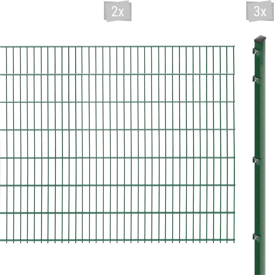 Arvotec Doppelstabmattenzaun EXCLUSIVE 143 zum Einbetonieren, (Set), Zaunhöhe 143 cm, Zaunlänge 2 - 60 m von Arvotec