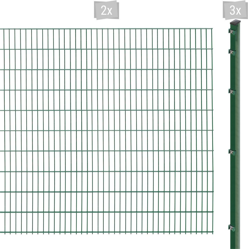 Arvotec Doppelstabmattenzaun EXCLUSIVE 203 zum Einbetonieren, (Set), Zaunhöhe 203 cm, Zaunlänge 2 - 60 m von Arvotec