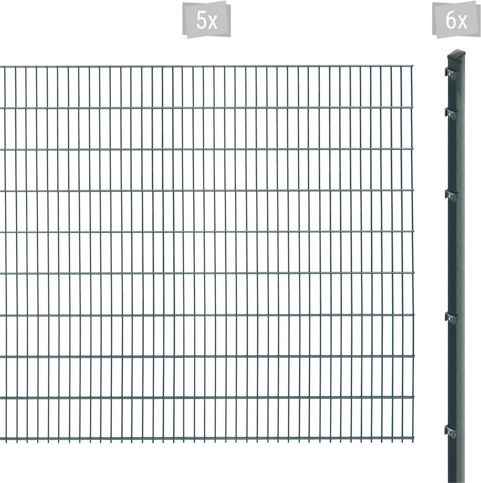 Arvotec Doppelstabmattenzaun EXCLUSIVE 183 zum Einbetonieren, (Set), Zaunhöhe 183 cm, Zaunlänge 2 - 60 m von Arvotec