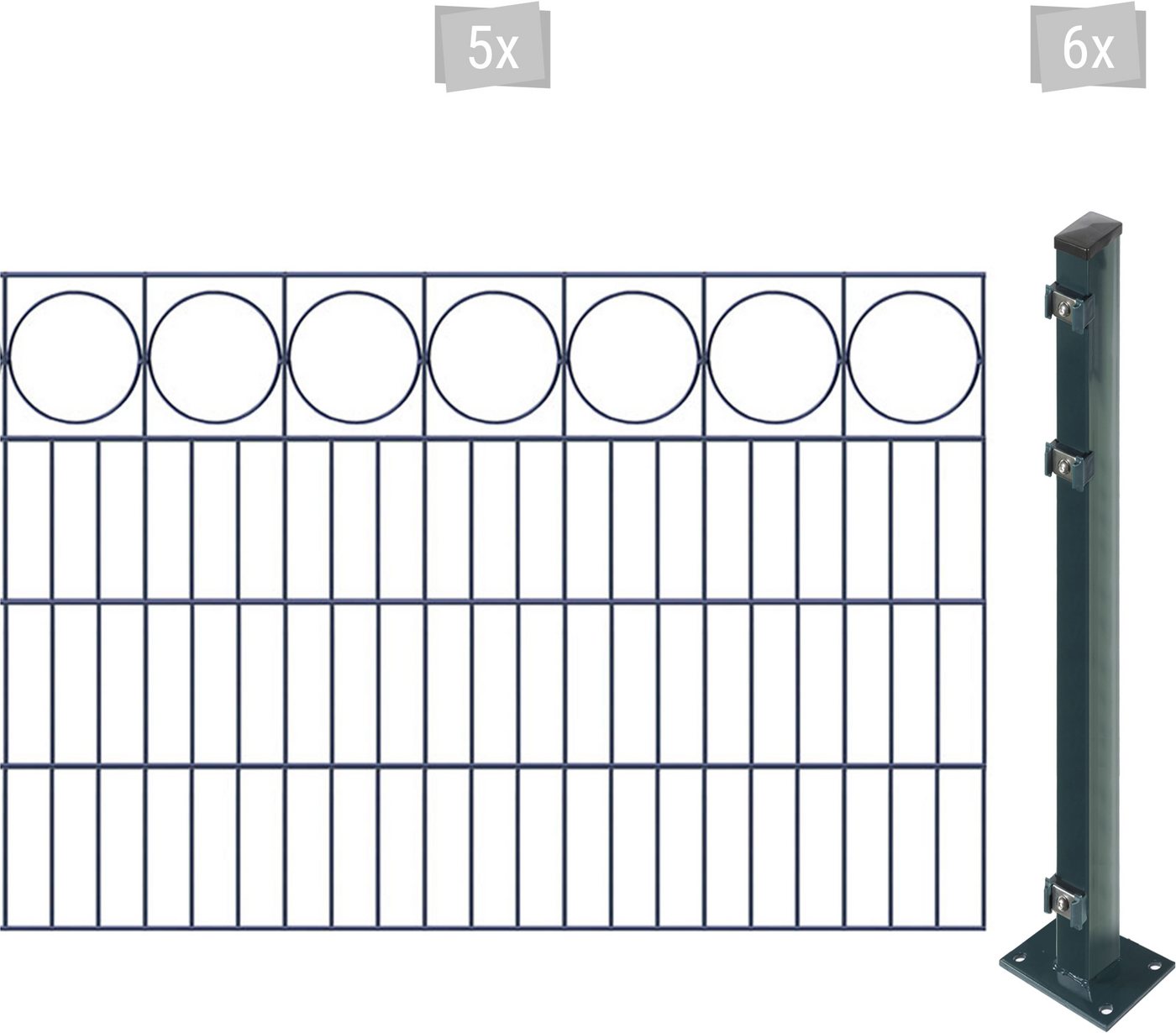 Arvotec Zaun EASY 80 zum Aufschrauben Ring", (Set, Dekormattenzaun), Zaunhöhe 80 cm, Zaunlänge 2 - 60 m" von Arvotec