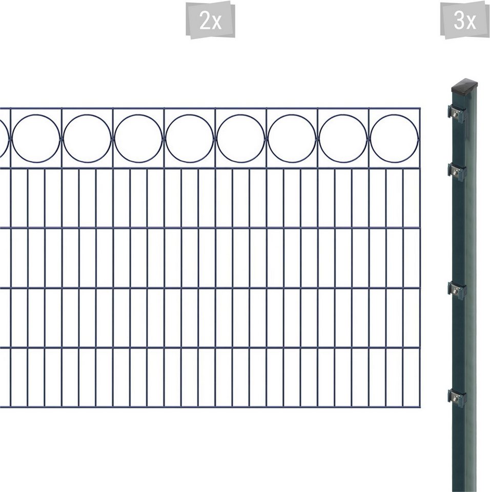 Arvotec Doppelstabmattenzaun EXCLUSIVE 100 zum Einbetonieren "Ring" mit Zierleiste, (Set), Zaunhöhe 100 cm, Zaunlänge 2 - 60 m von Arvotec