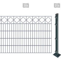 Arvotec Doppelstabmattenzaun "EASY 100 zum Aufschrauben "Karo" mit Zierleiste", Zaunhöhe 100 cm, Zaunlänge 2 - 60 m von Arvotec