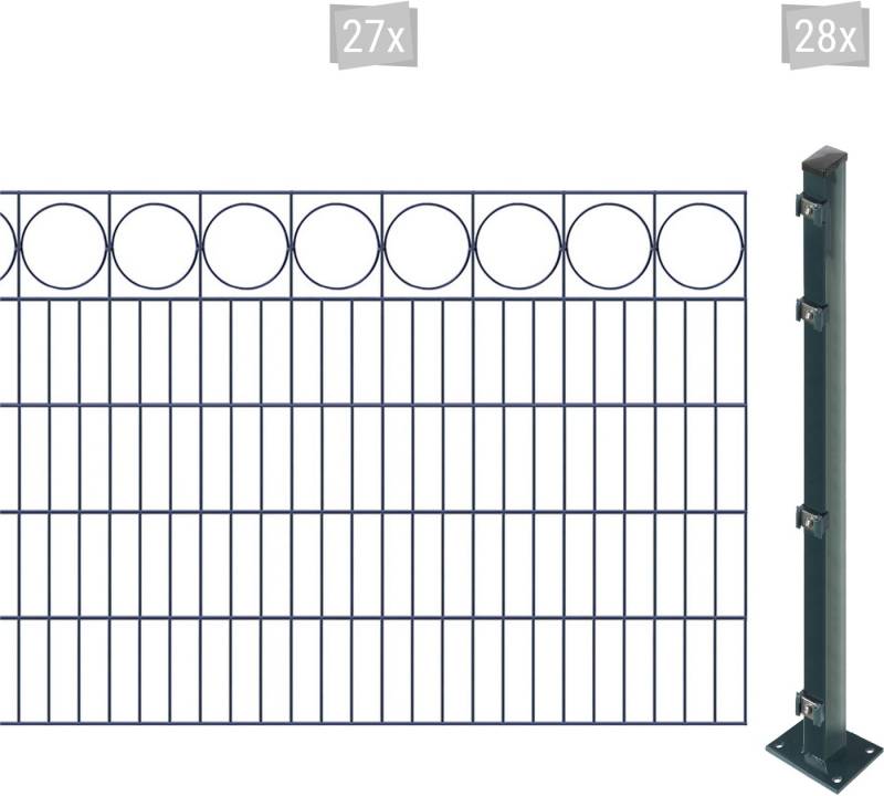 Arvotec Doppelstabmattenzaun EASY 100 zum Aufschrauben "Ring" mit Zierleiste, (Set, 55-St), Zaunhöhe 100 cm, Zaunlänge 2 - 60 m von Arvotec