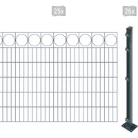 Arvotec Doppelstabmattenzaun "EASY 120 zum Aufschrauben "Ring" mit Zierleiste", Zaunhöhe 120 cm, Zaunlänge 2 - 60 m von Arvotec