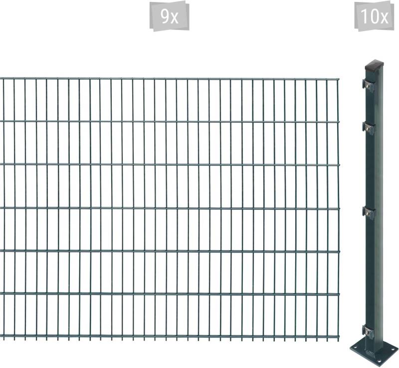 Arvotec Doppelstabmattenzaun EASY 123 zum Aufschrauben, (Set, 19-St), Zaunhöhe 123 cm, Zaunlänge 2 - 60 m von Arvotec