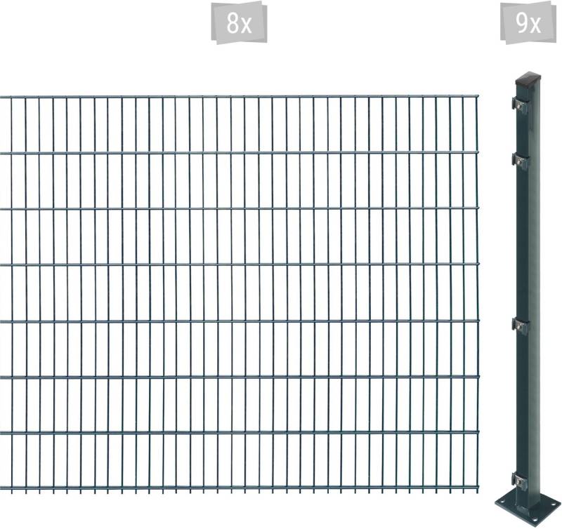 Arvotec Doppelstabmattenzaun EASY 143 zum Aufschrauben, (Set, 17-St), Zaunhöhe 143 cm, Zaunlänge 2 - 60 m von Arvotec
