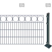 Arvotec Doppelstabmattenzaun "EASY 80 zum Aufschrauben "Ring" mit Zierleiste", Zaunhöhe 80 cm, Zaunlänge 2 - 60 m von Arvotec