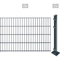 Arvotec Doppelstabmattenzaun "EASY 83 zum Aufschrauben" Zaunhöhe 83 cm, Zaunlänge 2 - 60 m von Arvotec