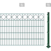 Arvotec Doppelstabmattenzaun "ESSENTIAL 100 zum Aufschrauben "Karo" mit Zierleiste", Zaunhöhe 100 cm, Zaunlänge 2 - 60 m von Arvotec