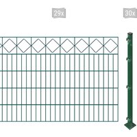 Arvotec Doppelstabmattenzaun "ESSENTIAL 100 zum Aufschrauben "Karo" mit Zierleiste", Zaunhöhe 100 cm, Zaunlänge 2 - 60 m von Arvotec