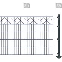 Arvotec Doppelstabmattenzaun "ESSENTIAL 100 zum Aufschrauben "Karo" mit Zierleiste", Zaunhöhe 100 cm, Zaunlänge 2 - 60 m von Arvotec