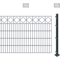 Arvotec Doppelstabmattenzaun "ESSENTIAL 100 zum Aufschrauben "Karo" mit Zierleiste", Zaunhöhe 100 cm, Zaunlänge 2 - 60 m von Arvotec