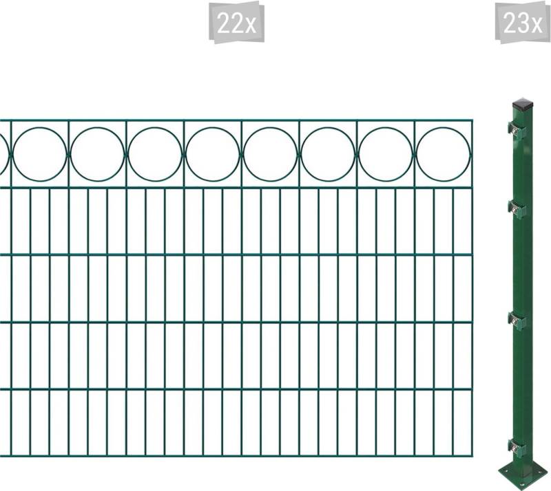 Arvotec Doppelstabmattenzaun ESSENTIAL 100 zum Aufschrauben "Ring" mit Zierleiste, (Set, 45-St), Zaunhöhe 100 cm, Zaunlänge 2 - 60 m von Arvotec