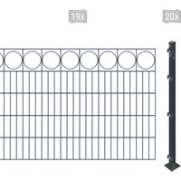 Arvotec Doppelstabmattenzaun "ESSENTIAL 100 zum Aufschrauben "Ring" mit Zierleiste" Zaunhöhe 100 cm, Zaunlänge 2 - 60 m von Arvotec