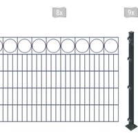 Arvotec Doppelstabmattenzaun "ESSENTIAL 100 zum Aufschrauben "Ring" mit Zierleiste", Zaunhöhe 100 cm, Zaunlänge 2 - 60 m von Arvotec