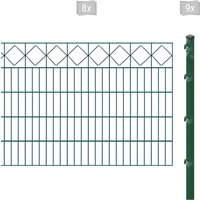 Arvotec Doppelstabmattenzaun "ESSENTIAL 100 zum Einbetonieren "Karo" mit Zierleiste", Zaunhöhe 100 cm, Zaunlänge 2 - 60 m von Arvotec