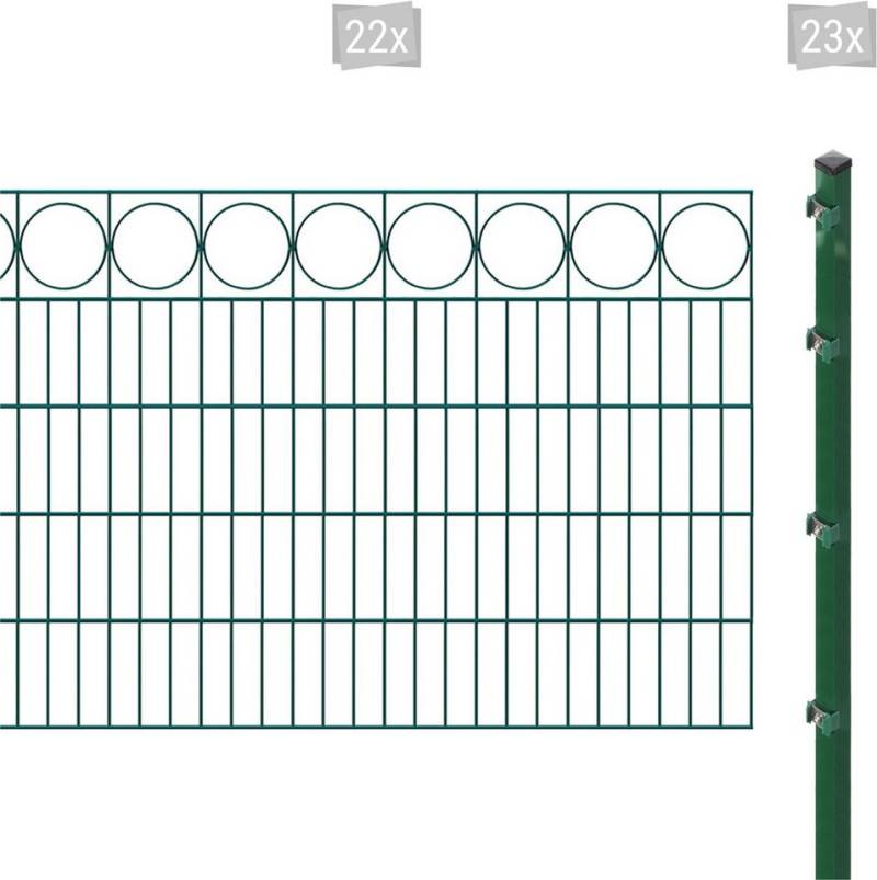 Arvotec Doppelstabmattenzaun ESSENTIAL 100 zum Einbetonieren "Ring" mit Zierleiste, (Set, 45-St), Zaunhöhe 100 cm, Zaunlänge 2 - 60 m von Arvotec