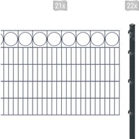 Arvotec Doppelstabmattenzaun "ESSENTIAL 100 zum Einbetonieren "Ring" mit Zierleiste", Zaunhöhe 100 cm, Zaunlänge 2 - 60 m von Arvotec