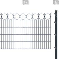 Arvotec Doppelstabmattenzaun "ESSENTIAL 100 zum Einbetonieren "Ring" mit Zierleiste", Zaunhöhe 100 cm, Zaunlänge 2 - 60 m von Arvotec