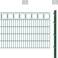 Arvotec Doppelstabmattenzaun "ESSENTIAL 100 zum Einbetonieren "Ring" mit Zierleiste", Zaunhöhe 100 cm, Zaunlänge 2 - 60 m von Arvotec