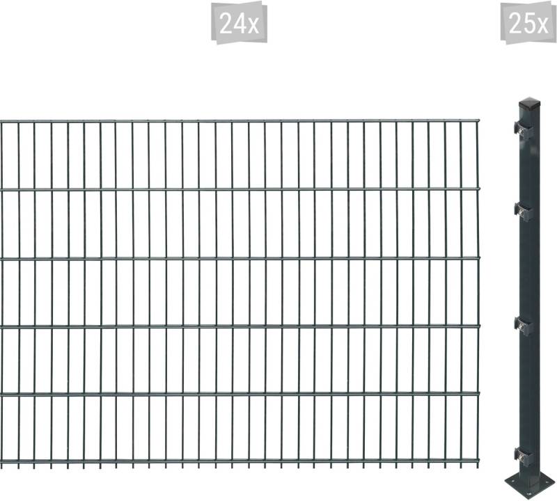 Arvotec Doppelstabmattenzaun ESSENTIAL 103 zum Aufschrauben, (Set, 49-St), Zaunhöhe 103 cm, Zaunlänge 2 - 60 m von Arvotec
