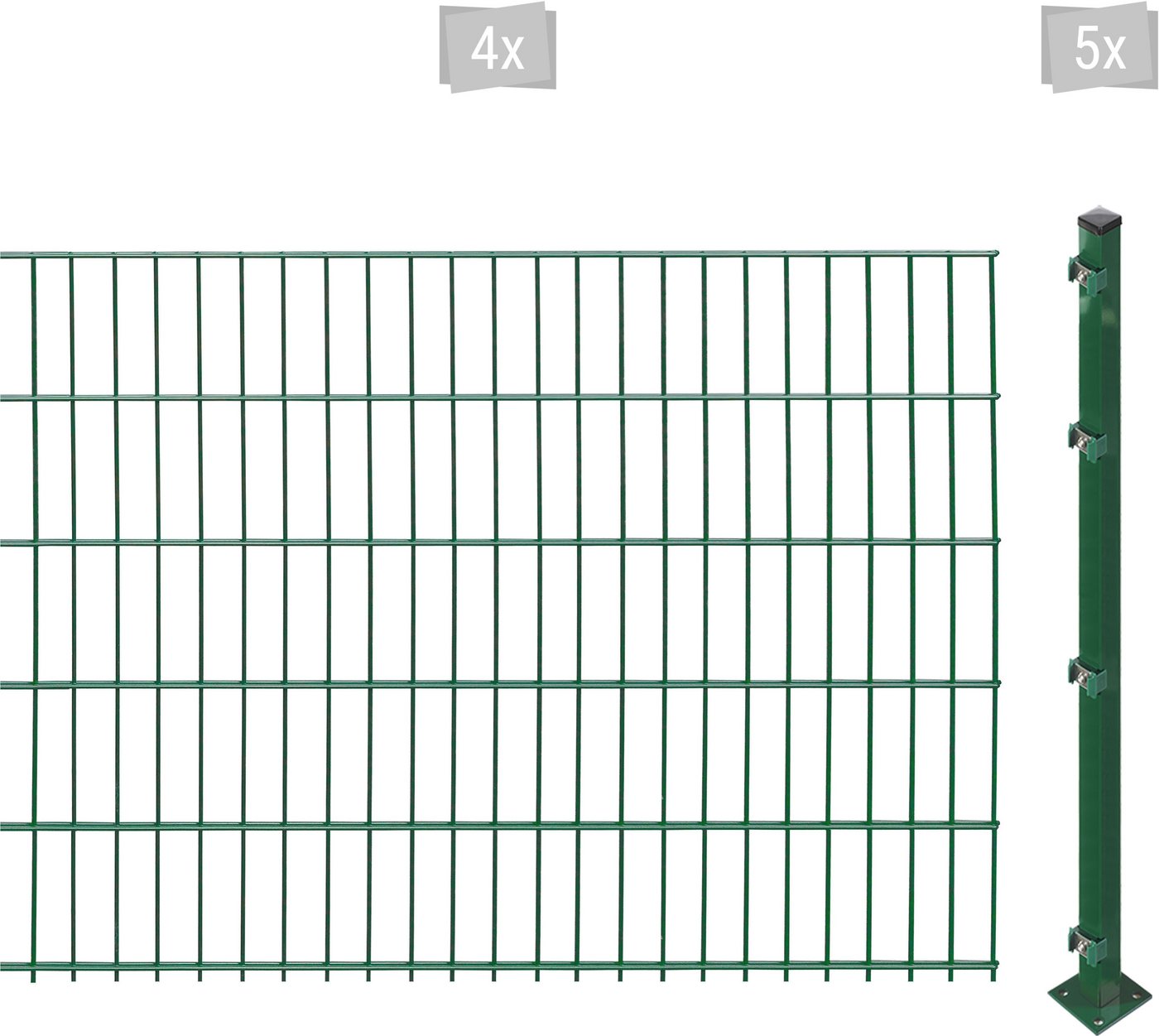 Arvotec Doppelstabmattenzaun ESSENTIAL 103 zum Aufschrauben, (Set), Zaunhöhe 103 cm, Zaunlänge 2 - 60 m von Arvotec