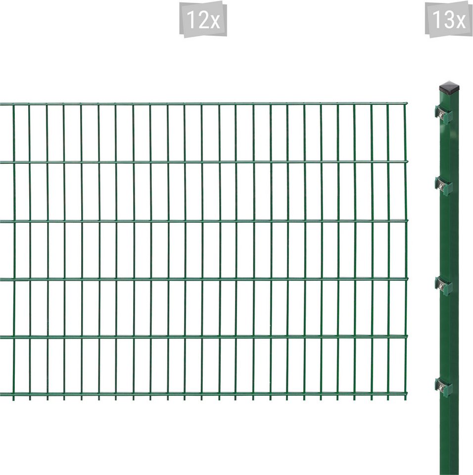 Arvotec Doppelstabmattenzaun ESSENTIAL 103 zum Einbetonieren, (Set, 25-St), Zaunhöhe 103 cm, Zaunlänge 2 - 60 m von Arvotec