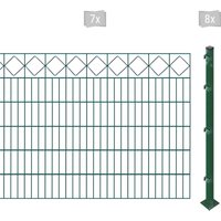 Arvotec Doppelstabmattenzaun "ESSENTIAL 120 zum Aufschrauben "Karo" mit Zierleiste", Zaunhöhe 120 cm, Zaunlänge 2 - 60 m von Arvotec