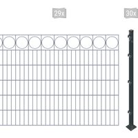 Arvotec Doppelstabmattenzaun "ESSENTIAL 120 zum Aufschrauben "Ring" mit Zierleiste", Zaunhöhe 120 cm, Zaunlänge 2 - 60 m von Arvotec