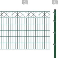 Arvotec Doppelstabmattenzaun "ESSENTIAL 120 zum Einbetonieren "Karo" mit Zierleiste" Zaunhöhe 120 cm, Zaunlänge 2 - 60 m von Arvotec