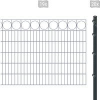 Arvotec Doppelstabmattenzaun "ESSENTIAL 120 zum Einbetonieren "Ring" mit Zierleiste", Zaunhöhe 120 cm, Zaunlänge 2 - 60 m von Arvotec
