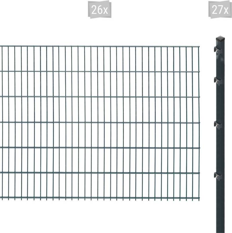 Arvotec Doppelstabmattenzaun ESSENTIAL 123 zum Einbetonieren, (Set, 53-St), Zaunhöhe 123 cm, Zaunlänge 2 - 60 m von Arvotec