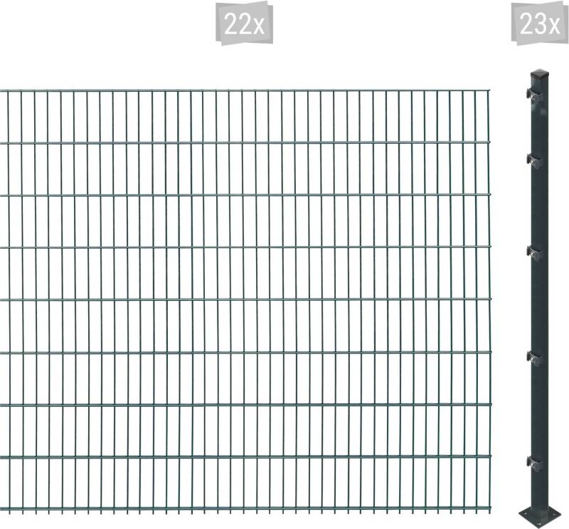 Arvotec Doppelstabmattenzaun ESSENTIAL 163 zum Aufschrauben, (Set, 45-St), Zaunhöhe 163 cm, Zaunlänge 2 - 60 m von Arvotec