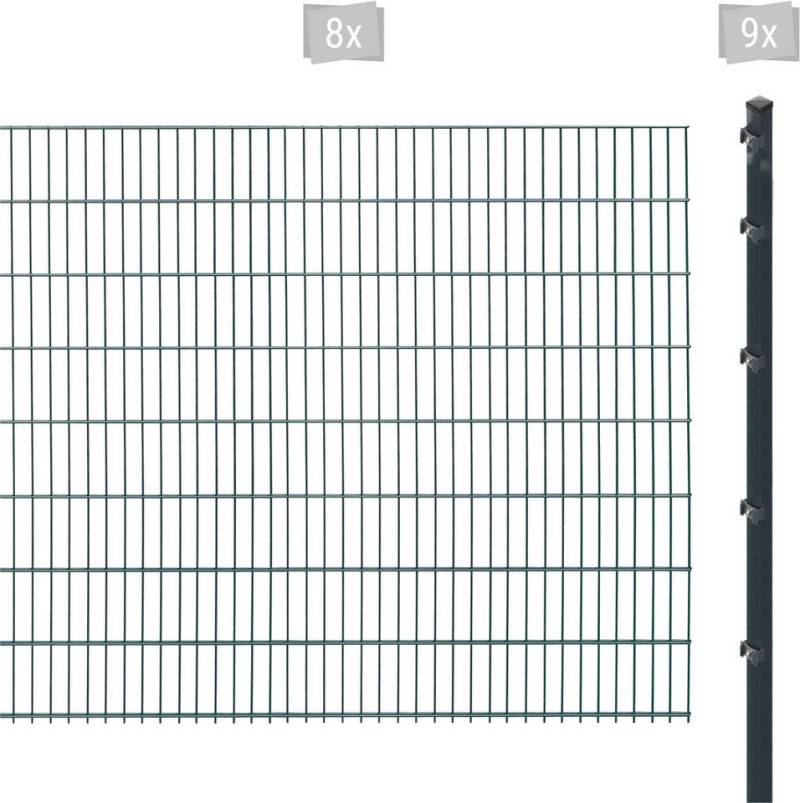 Arvotec Doppelstabmattenzaun ESSENTIAL 163 zum Einbetonieren, (Set, 17-St), Zaunhöhe 163 cm, Zaunlänge 2 - 60 m von Arvotec