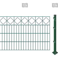 Arvotec Doppelstabmattenzaun "ESSENTIAL 80 zum Aufschrauben "Karo" mit Zierleiste", Zaunhöhe 80 cm, Zaunlänge 2 - 60 m von Arvotec
