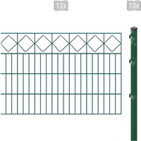 Arvotec Doppelstabmattenzaun "ESSENTIAL 80 zum Einbetonieren "Karo" mit Zierleiste", Zaunhöhe 80 cm, Zaunlänge 2 - 60 m von Arvotec