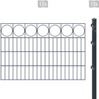 Arvotec Doppelstabmattenzaun "ESSENTIAL 80 zum Einbetonieren "Ring" mit Zierleiste", Zaunhöhe 80 cm, Zaunlänge 2 - 60 m von Arvotec