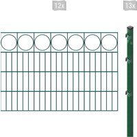 Arvotec Doppelstabmattenzaun "ESSENTIAL 80 zum Einbetonieren "Ring" mit Zierleiste", Zaunhöhe 80 cm, Zaunlänge 2 - 60 m von Arvotec