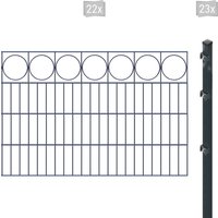 Arvotec Doppelstabmattenzaun "ESSENTIAL 80 zum Einbetonieren "Ring" mit Zierleiste", Zaunhöhe 80 cm, Zaunlänge 2 - 60 m von Arvotec