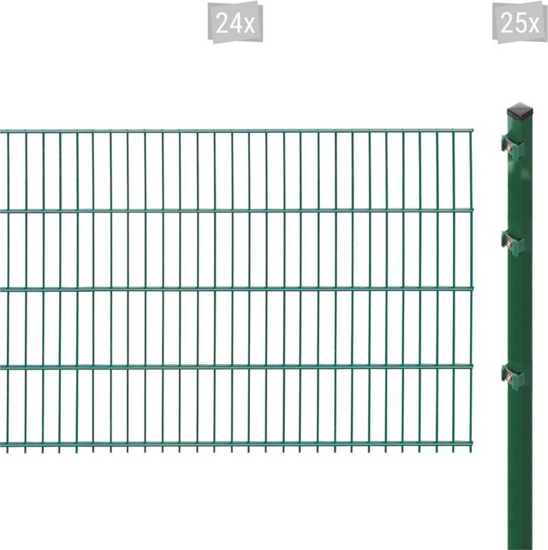 Arvotec Doppelstabmattenzaun ESSENTIAL 83 zum Einbetonieren, (Set, 49-St), Zaunhöhe 83 cm, Zaunlänge 2 - 60 m von Arvotec