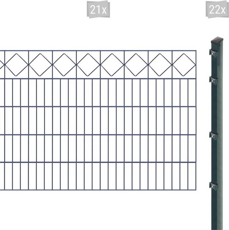 Arvotec Doppelstabmattenzaun EXCLUSIVE 100 zum Einbetonieren "Karo" mit Zierleiste, (Set, 43-St), Zaunhöhe 100 cm, Zaunlänge 2 - 60 m von Arvotec